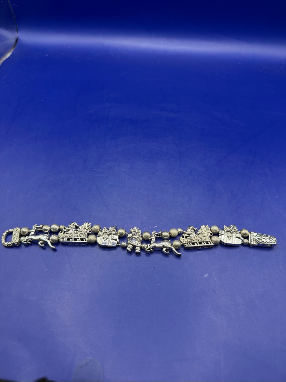 Silver Tone Holiday Charm Bracelet